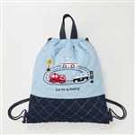 Chum up 働く車アップリケ キルトナップサック（ブルー）