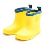 無地レインブーツ ワッペン 15cm（イエロー）