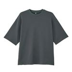 メンズ TVC 遮熱スムース無地五分袖Tシャツ（チャコールグレー）L ※他サイズは詳細から選択