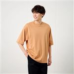 メンズ TVC スムース無地五分袖Tシャツ（チヤ）L ※他サイズは詳細から選択