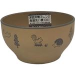 山中塗 森の仲間たち お椀 ブラウン