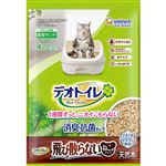 【ペット用】ユニ・チャーム デオトイレ 消臭・抗菌チップ 天然木 飛び散らないねこ型チップ 4.0L