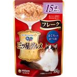 【ペット用】ユニ・チャーム 銀のスプーン 三ツ星グルメ パウチ フレーク 15歳頃から まぐろ入かつお 35g