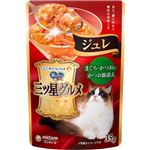 【ペット用】ユニ・チャーム 銀のスプーン 三ツ星グルメ パウチ ジュレ まぐろ・かつおにかつお節添え 35g