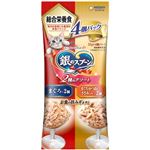 【ペット用】ユニ・チャーム 銀のスプーン パウチ 総合栄養食 2種のアソート まぐろ／まぐろ・かつおにささみ入り 55g×4個