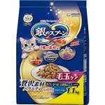 【ペット用】ユニ・チャーム 銀のスプーン 贅沢素材 バラエティ 毛玉ケア まぐろ・かつお・白身魚味に天然小魚 1.1kg