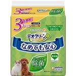 【ペット用】ユニ・チャーム デオクリーン ノンアルコール除菌ウェットティッシュ つめかえ用 60枚×3個パック 　 