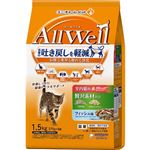【ペット用】ユニ・チャーム AllWell 室内猫用 贅沢素材入り フィッシュ味 天然小魚とささみ フリーズドライ入り 1.5kg（375g×4袋）