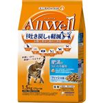【ペット用】ユニ・チャーム AllWell 肥満が気になる猫用 フィッシュ味挽き小魚とささみ フリーズドライパウダー入り 1.5kg（375g×4袋）