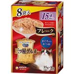 【ペット用】ユニ・チャーム 銀のスプーン 三ツ星グルメ パウチ フレーク 15歳頃から まぐろ入りかつお 35g×8個