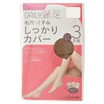 福助 DAILY 満足 毛穴・くすみしっかりカバーストッキング 3足組（クリアヌード）サイズ M～L