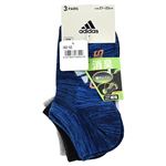 （キッズ）adidas バイカラーロゴスニーカー丈ソックス 3足組B サイズ 21～23cm