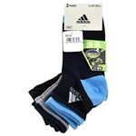 （キッズ）adidas サイドロゴショート丈ソックス 3足組A サイズ 23～25cm