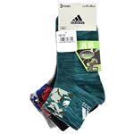 （キッズ）adidas 前グラフィックショート丈ソックス 3足組 サイズ 23～25cm
