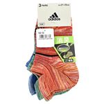 （キッズ）adidas ライン総メッシュスニーカー丈ソックス3足組 サイズ 21～23cm