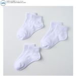 （キッズ）ファブリーズDRY無地ショート丈 ソックス3足組（ホワイト）サイズ 19～21cm