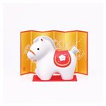 錦彩招福午 クリスタルガラス付 正月 2026 迎春