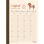 ナカバヤシ ロジカルダイアリー2026月間ノート（ウマ2）A6 NS‐ A6 02‐26A‐AE2
