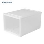 HOME COORDY クローゼットケース 深型 ホワイト／クリア サイズ 幅39×奥行き53×高さ30cm