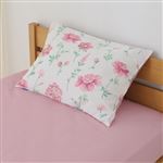 HOME COORDY 綿混 プリント まくらカバー（ピンク）43×63cmまくら用