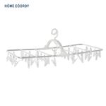 HOME COORDY 「使いやすくて丈夫な」アルミ折りたたみ角ハンガー40ピンチ