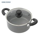【ガス火専用】HOME COORDY フッ素コート両手鍋 20cm