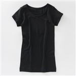 トップバリュ 女児規格 オーガニック 綿100％ スクール 3分袖 胸二重（ブラック）サイズ 130cm
