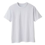 （メンズ）PEACE FIT（ピースフィット）Silky FACT コットン 半袖 クルーネック Tシャツ（シロ）サイズ L