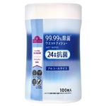 トップバリュ 24時間抗菌 99.99％除菌ウエット アルコール 本体 100枚