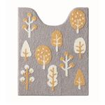HOME COORDY ロングトイレマットツリー柄（グレー）75×60cm