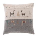 HOME COORDY クッションカバー シェニールジャカード織（ブラウン）45×45cm