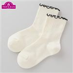 （キッズ）トップバリュ トップメロークルーソックス（ホワイト）サイズ 19～21cm