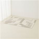 HOME COORDY しっかりタフト織 デザインラグ アロー（ベージュ）1.6畳相当