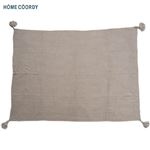 HOME COORDY スローケット ニット編み グレー 140×190cm