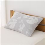 HOME COORDY のびのびまくらカバーパイルジャガード グレー 43×63cm まくら用