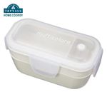 HOME COORDY ふんわり盛れるシンプルランチボックス2段 アイボリー 600ml