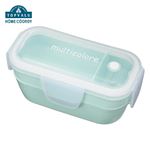 HOME COORDY ふんわり盛れるシンプルランチボックス2段 ブルーグリーン（ブルーグリーン）600ml