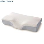 HOME COORDY 横向きに寝やすいまくら 高反発タイプ ホワイト／ブルー 38×59×12cm