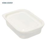 HOME COORDY フタをしたままレンジ保存容器 長方形 ごはん一膳用 290ml 4個入 ホワイト