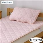 HOME COORDY 綿三重ガーゼ敷パッド ピンク セミダブル