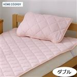 HOME COORDY 綿三重ガーゼ敷パッド ピンク ダブル