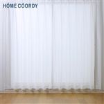 HOME COORDY 抗カビレースカーテン 100×176cm 2枚入 アイボリー