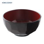 HOME COORDY 会津塗丼ぶり（亀甲）溜半艶古代朱