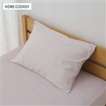 HOME COORDY リサイクルポリエステルまくらカバー ピンク ストライプ 43cm×63cmまくら用