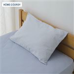 HOME COORDY リサイクルポリエステルまくらカバー ブルー ストライプ 43cm×63cmまくら用