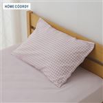 HOME COORDY リサイクルポリエステルまくらカバー ピンク チェック 43cm×63cmまくら用