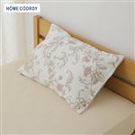 HOME COORDY 綿混プリントまくらカバー ベージュ 43cm×63cm まくら用