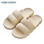 HOME COORDY 部屋でも履けるもこもこサンダル アイボリー L