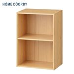 HOME COORDY 積み重ねできるカラーボックス 2段 ナチュラル