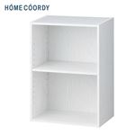 HOME COORDY 積み重ねできるカラーボックス 2段 ホワイト